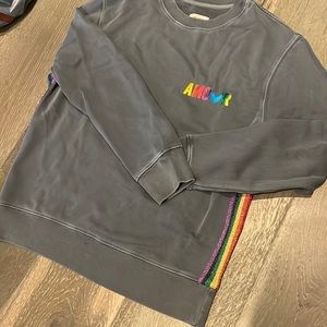 Zaring and Voltaire xs sweatshirt grey amour guc hardy worn